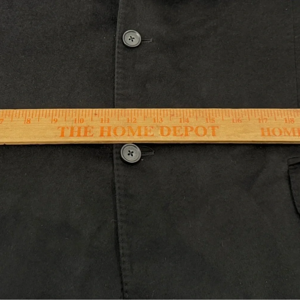 John W. Nordstrom 100% Cashmere Blazer Mens 46L Black Flannel Suit Jacket Luxury
